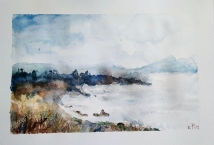 Kalábrijské pobřeží (prodáno) 29,7x21 akvarel na papíře 2019