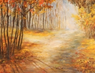 Podzimní cesta 80x60 olej na plátně 2016