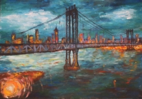 Manhattan Bridge akryl na papíře 2013