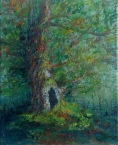 Starý strom 24x30 olej na plátně 2017