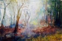 Vstup do lesa (prodáno) 21x14 akvarel na papíře 2018